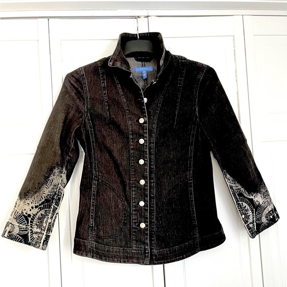 Escada Sport dark denim burnout blazer - Picture 3 of 12